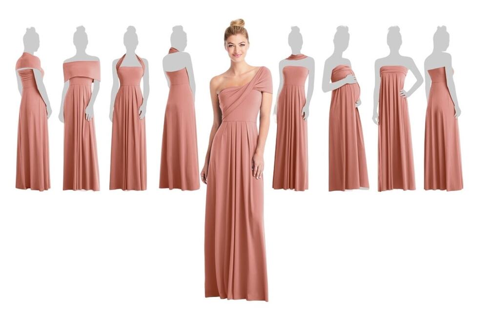 Carlos Saavedra Maxi Dress, Medium, Multi-way Loop Formal Dress 13 Styles in One